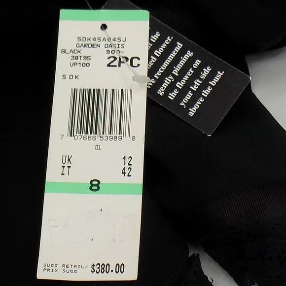 Nipon Boutique "Garden Oasis" 2-Piece Business Suit Black Size 8 NWT - Picture 2 of 16